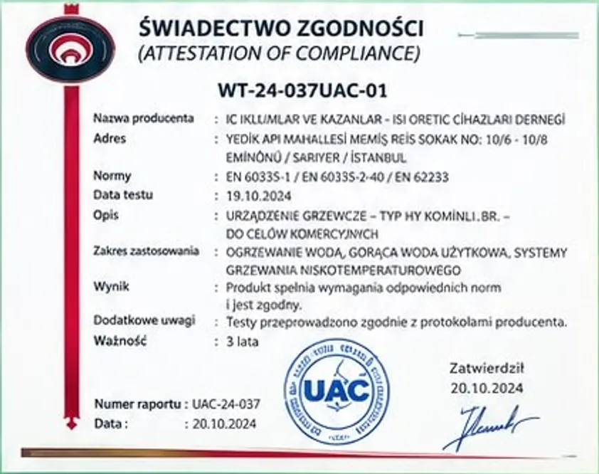 Świadectwo zgodności